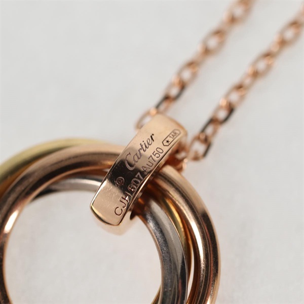 Cartier トリニティ ダイヤ ネックレス 750YG 750PG 750WGの画像9
