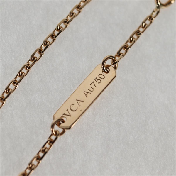 Van Cleef & Arpels ヴィンテージ アルハンブラ ネックレス イエローゴールド グリーン 750YG マラカイトの画像6