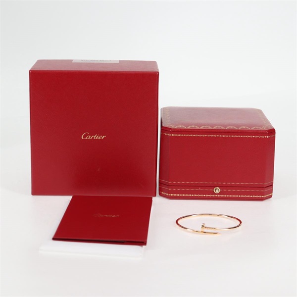 Cartier ジュストアンクル スモール ブレスレット 17 ピンクゴールド 750PGの画像9