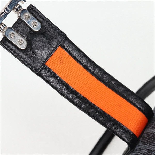 Christian Dior トロッター フライトラインミニボストン ハンドバッグ ブルー ブラック オレンジ デニムの画像8