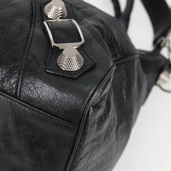 BALENCIAGA  ザ ジャイアント ヴェロ ハンドバッグ ブラック シルバー レザーの画像7