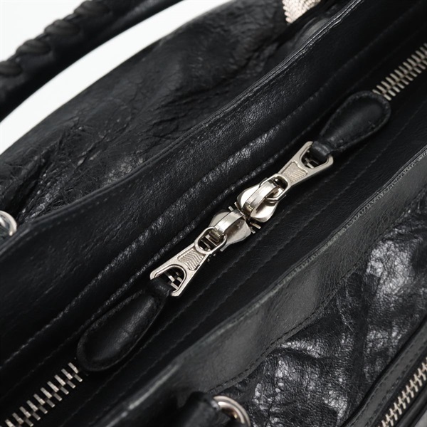 BALENCIAGA  ザ ジャイアント ヴェロ ハンドバッグ ブラック シルバー レザーの画像8