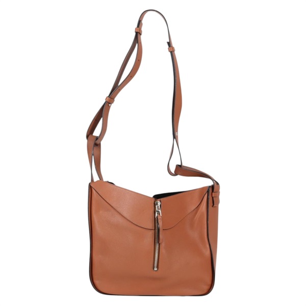 LOEWE ハンモック スモール ハンドバッグ ブラウン ゴールド レザーの画像1