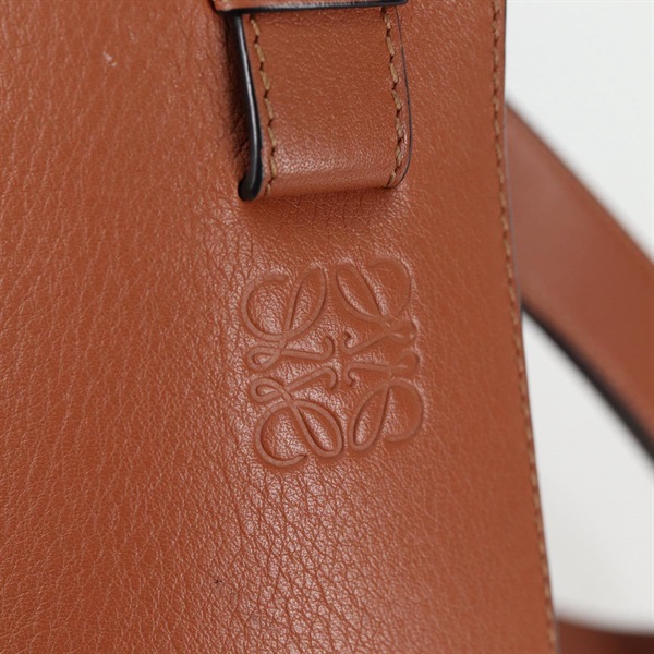 LOEWE ハンモック スモール ハンドバッグ ブラウン ゴールド レザーの画像7