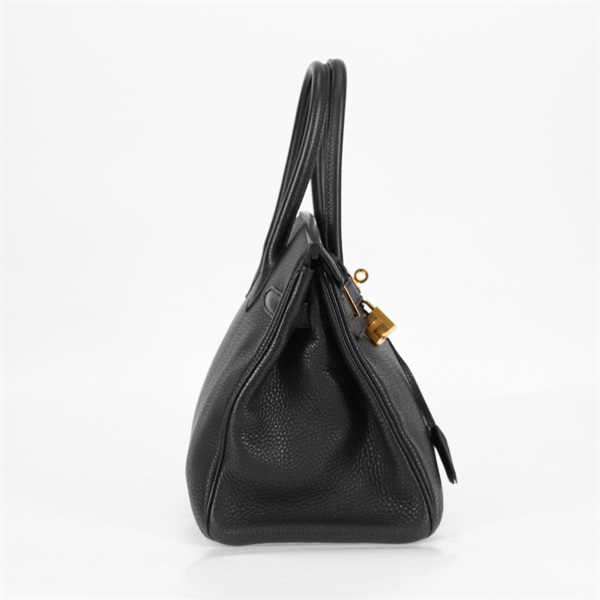 HERMES バーキン 30 2012年 □P ハンドバッグ ノワール ゴールド トゴの画像3