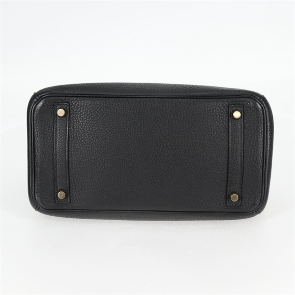 HERMES バーキン 30 2012年 □P ハンドバッグ ノワール ゴールド トゴの画像5