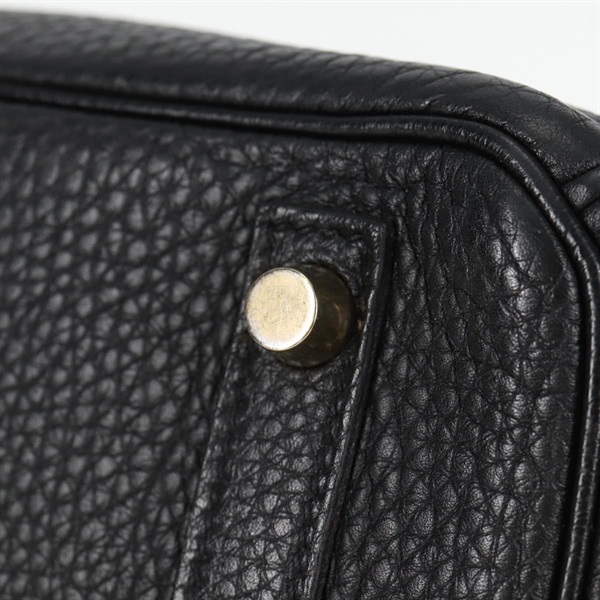 HERMES バーキン 30 2012年 □P ハンドバッグ ノワール ゴールド トゴの画像6
