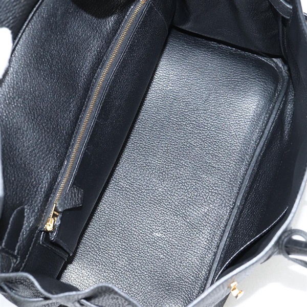 HERMES バーキン 30 2012年 □P ハンドバッグ ノワール ゴールド トゴの画像9