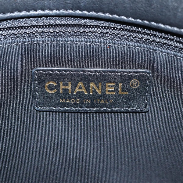 CHANEL マトラッセ チェーンアラウンド チェーンウォレット ショルダーバッグ ブラック ゴールド ラムスキンの画像9