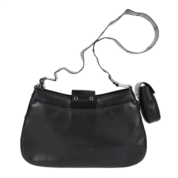Christian Dior ストリートシック ショルダーバッグ ブラック シルバー レザーの画像1