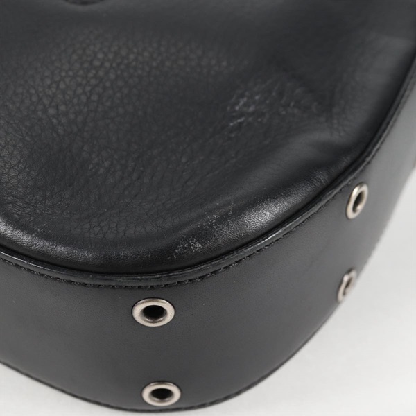 Christian Dior ストリートシック ショルダーバッグ ブラック シルバー レザーの画像7