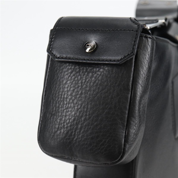 Christian Dior ストリートシック ショルダーバッグ ブラック シルバー レザーの画像8