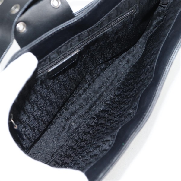 Christian Dior ストリートシック ショルダーバッグ ブラック シルバー レザーの画像10