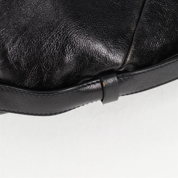 Yves Saint Laurent モンバサ ショルダーバッグ ブラック シルバー レザーの画像7