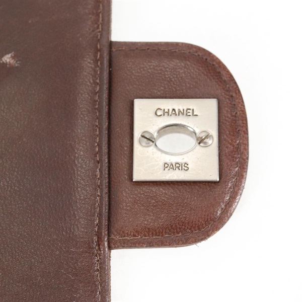 CHANEL シングルフラップシングルチェーン ニュートラベルライン ショルダーバッグ カーキ シルバー ナイロンの画像10