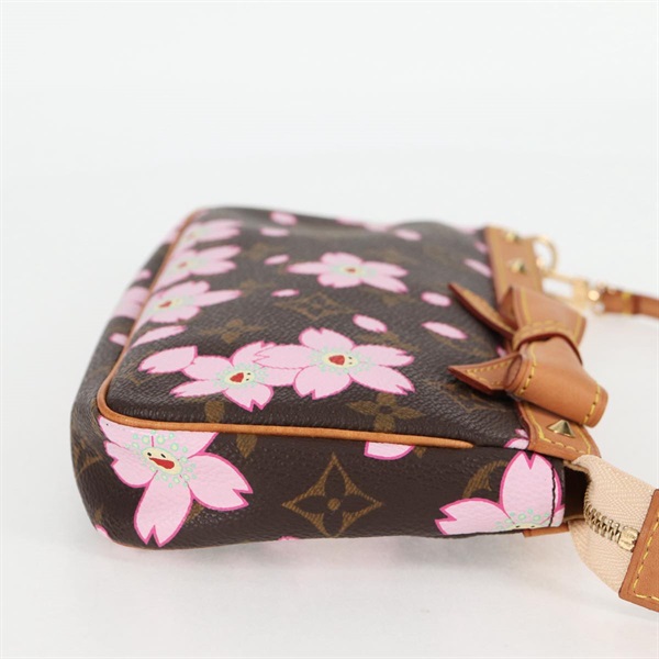 LOUIS VUITTON ポシェットアクセソワール ショルダーバッグ M92006 ブラウン ピンク ゴールド PVCの画像3