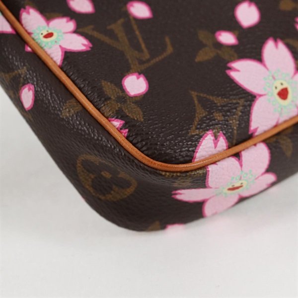 LOUIS VUITTON ポシェットアクセソワール ショルダーバッグ M92006 ブラウン ピンク ゴールド PVCの画像6