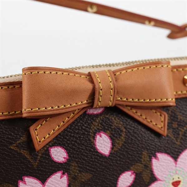 LOUIS VUITTON ポシェットアクセソワール ショルダーバッグ M92006 ブラウン ピンク ゴールド PVCの画像7