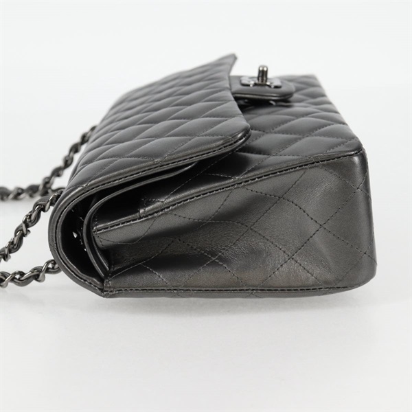 CHANEL マトラッセ ダブルフラップダブルチェーン 25 2014年 ショルダーバッグ マットシルバー シルバー ラムスキンの画像3