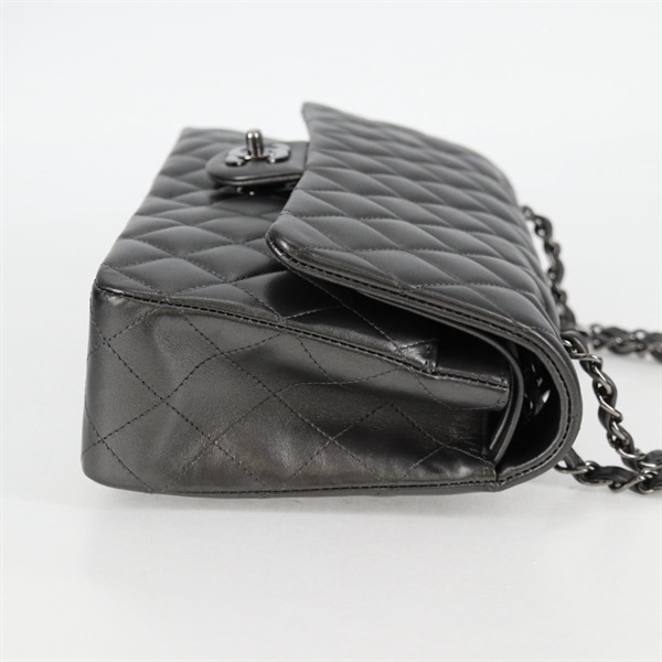 CHANEL マトラッセ ダブルフラップダブルチェーン 25 2014年 ショルダーバッグ マットシルバー シルバー ラムスキンの画像4