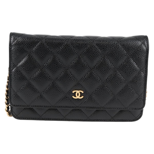 CHANEL マトラッセ マトラッセ チェーンウォレット 2019年 ショルダーバッグ ブラック ゴールド キャビアスキンの画像1
