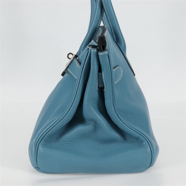 HERMES ショルダー バーキン 42 2010年 □N ショルダーバッグ ブルージーン シルバー トリヨンクレマンスの画像2