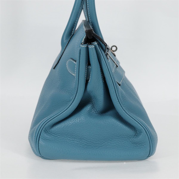 HERMES ショルダー バーキン 42 2010年 □N ショルダーバッグ ブルージーン シルバー トリヨンクレマンスの画像3