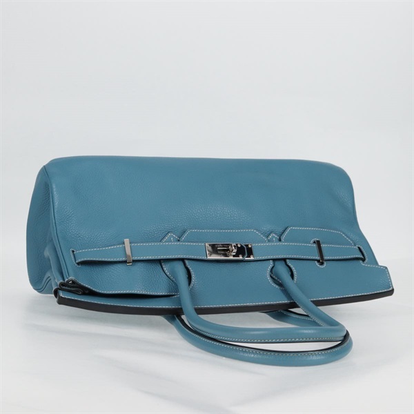 HERMES ショルダー バーキン 42 2010年 □N ショルダーバッグ ブルージーン シルバー トリヨンクレマンスの画像4