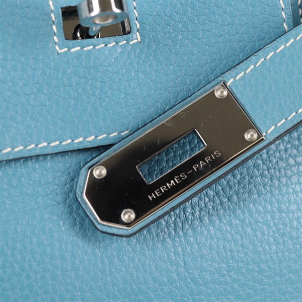 HERMES ショルダー バーキン 42 2010年 □N ショルダーバッグ ブルージーン シルバー トリヨンクレマンスの画像7