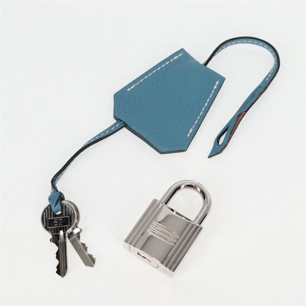 HERMES ショルダー バーキン 42 2010年 □N ショルダーバッグ ブルージーン シルバー トリヨンクレマンスの画像10