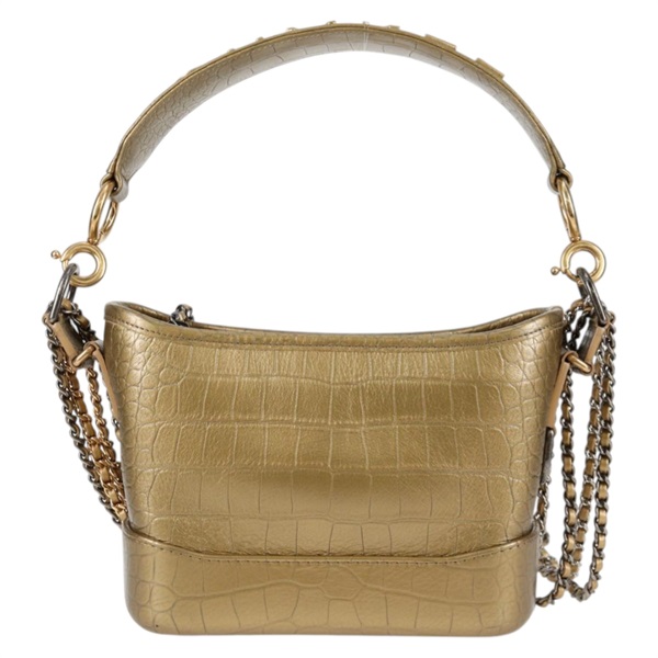 CHANEL ガブリエル 2019年 ショルダーバッグ ゴールド シルバー カーフレザーの画像1