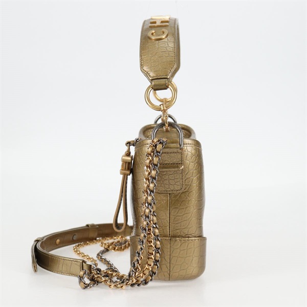 CHANEL ガブリエル 2019年 ショルダーバッグ ゴールド シルバー カーフレザーの画像2