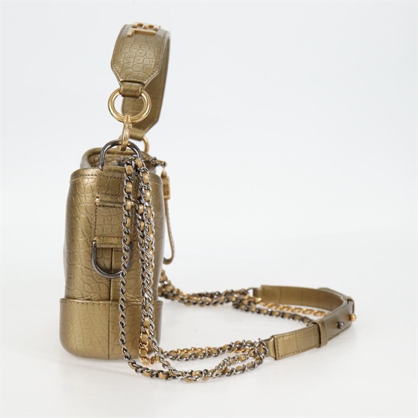 CHANEL ガブリエル 2019年 ショルダーバッグ ゴールド シルバー カーフレザーの画像3
