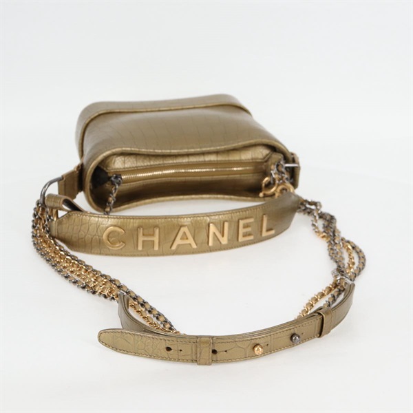 CHANEL ガブリエル 2019年 ショルダーバッグ ゴールド シルバー カーフレザーの画像4