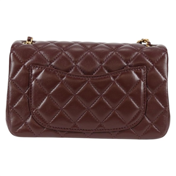 CHANEL ミニ マトラッセ シングルフラップシングルチェーン ココボール20 2021年 ショルダーバッグ ブラウン ゴールド ラムスキンの画像1