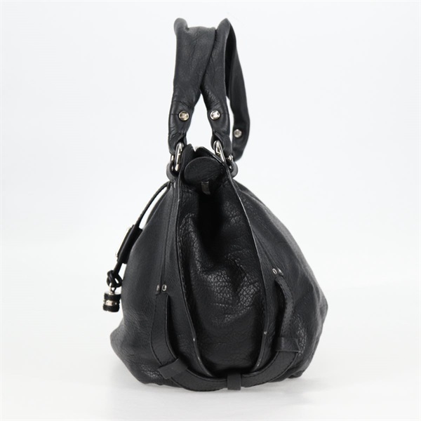 CELINE ビタースウィート トートバッグ ブラック シルバー レザーの画像2