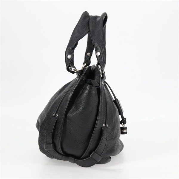 CELINE ビタースウィート トートバッグ ブラック シルバー レザーの画像3