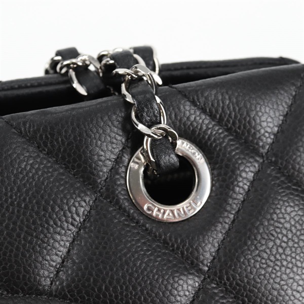 CHANEL マトラッセ ココマーク チェーントート トートバッグ ブラック シルバー キャビアスキンの画像7