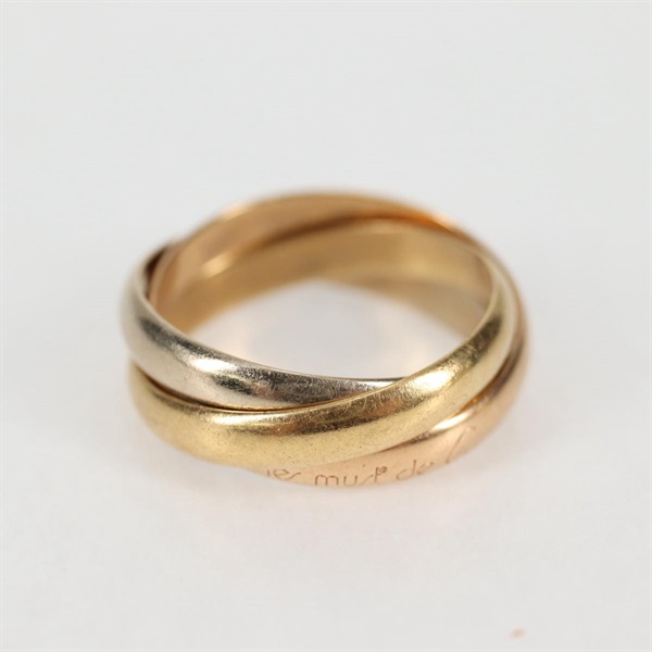 Cartier トリニティ リング 57 ゴールド 750YG 750PG 750WGの画像1