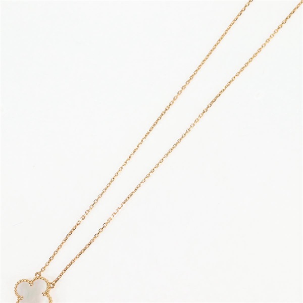 Van Cleef & Arpels ヴィンテージ アルハンブラ ネックレス ゴールド ホワイト 750YG マザーオブパールの画像3