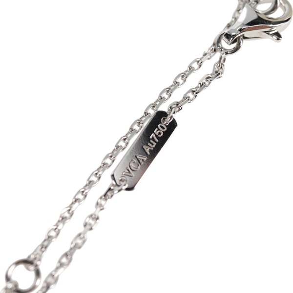 Van Cleef & Arpels ヴィンテージ アルハンブラ ネックレス ホワイトゴールド ホワイト 750WG マザーオブパールの画像5