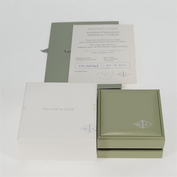 Van Cleef & Arpels ヴィンテージ アルハンブラ ネックレス ホワイトゴールド ホワイト 750WG マザーオブパールの画像6