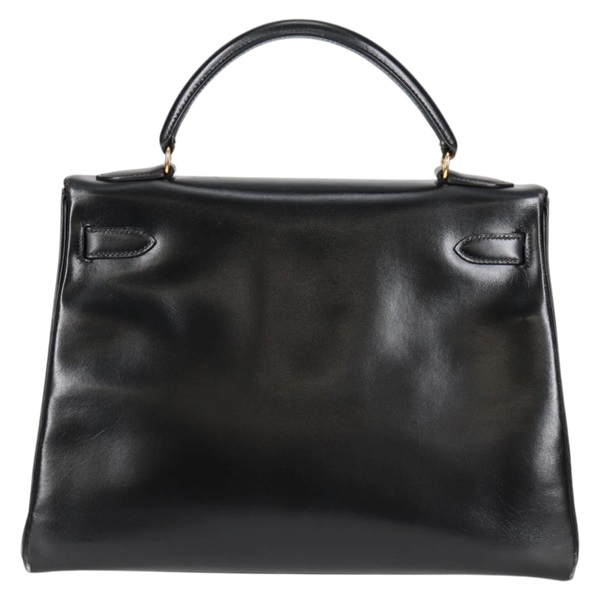 HERMES ケリー 32 1995年 ◯Y ハンドバッグ ノワール ゴールド ボックスカーフの画像1