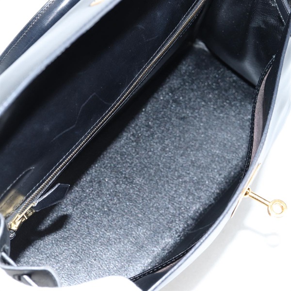 HERMES ケリー 32 1995年 ◯Y ハンドバッグ ノワール ゴールド ボックスカーフの画像11