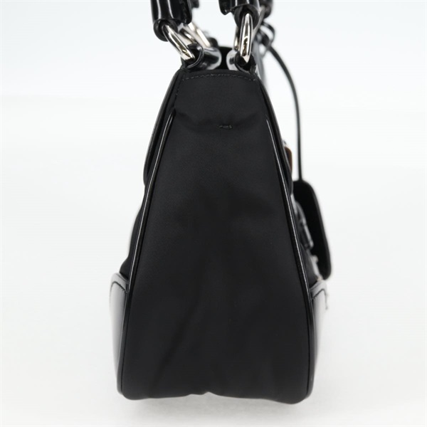 PRADA RE-NYLON ムーン ハンドバッグ ブラック シルバー リナイロンの画像3