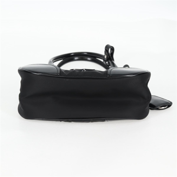 PRADA RE-NYLON ムーン ハンドバッグ ブラック シルバー リナイロンの画像5
