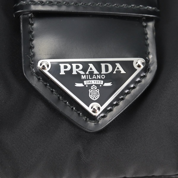 PRADA RE-NYLON ムーン ハンドバッグ ブラック シルバー リナイロンの画像7