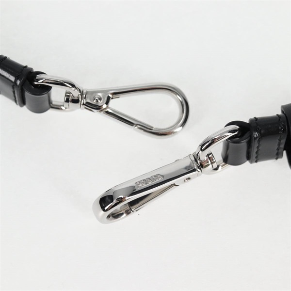 PRADA RE-NYLON ムーン ハンドバッグ ブラック シルバー リナイロンの画像10