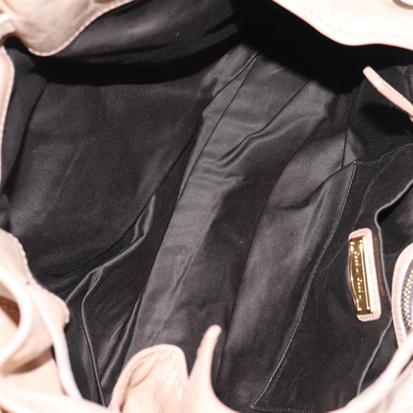 MIU MIU サイドリボン ハンドバッグ ベージュ ゴールド レザーの画像8