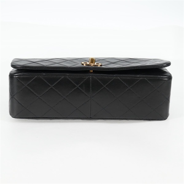 CHANEL マトラッセ シングルフラップシングルチェーン フルフラップ23 1991年 ショルダーバッグ ブラック ゴールド ラムスキンの画像6